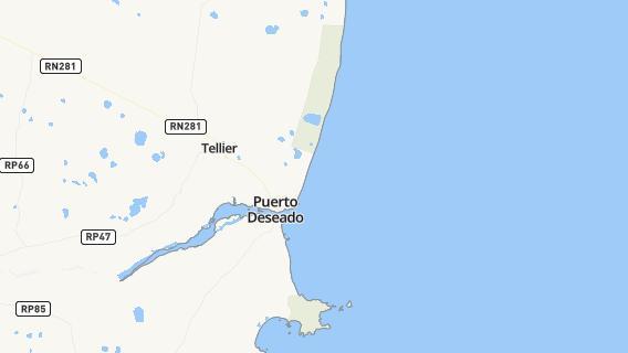 mapa de la ciudad de Puerto Deseado