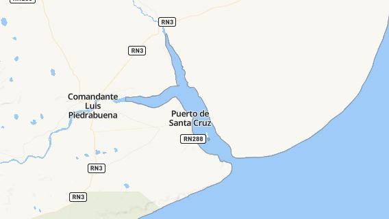 mapa de la ciudad de Puerto Santa Cruz