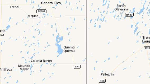 mapa de la ciudad de Quemu Quemu