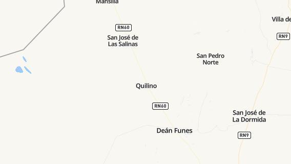mapa de la ciudad de Quilino