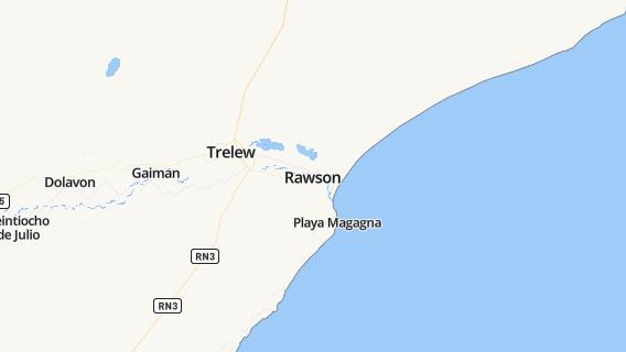 mapa de la ciudad de Rawson