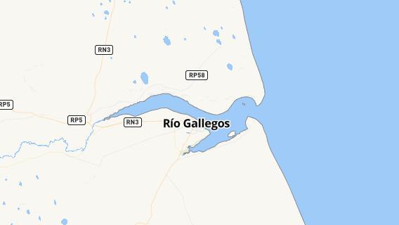 mapa de la ciudad de Rio Gallegos