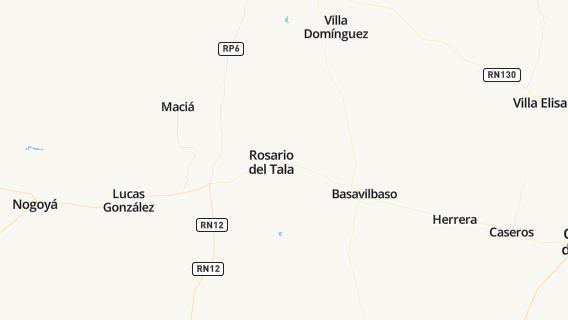 mapa de la ciudad de Rosario del Tala