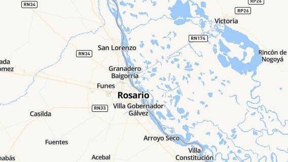 mapa de la ciudad de Rosario