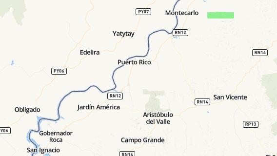 mapa de la ciudad de Ruiz de Montoya