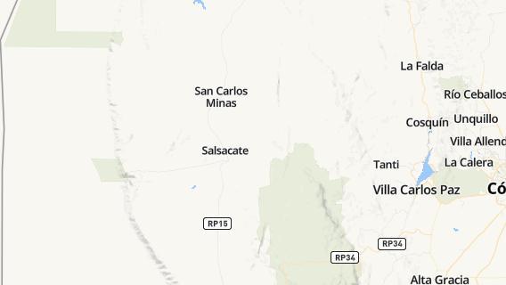 mapa de la ciudad de Salsacate