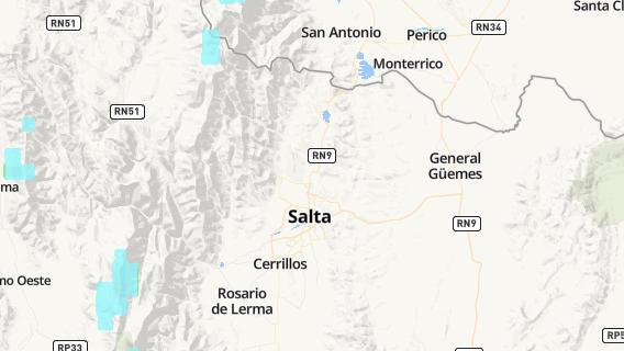mapa de la ciudad de Salta