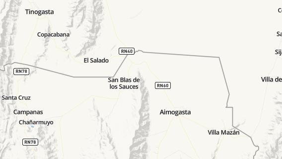 mapa de la ciudad de San Blas de los Sauces