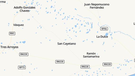 mapa de la ciudad de San Cayetano