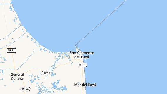 mapa de la ciudad de San Clemente del Tuyu