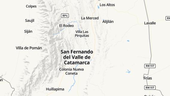mapa de la ciudad de San Fernando del Valle de Catamarca