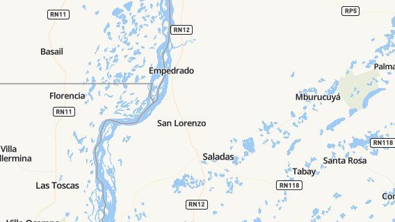 mapa de la ciudad de San Lorenzo