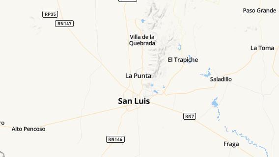 mapa de la ciudad de San Luis