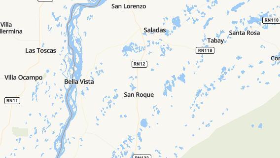 mapa de la ciudad de San Roque
