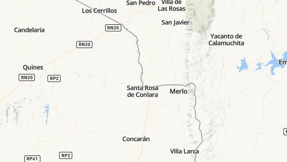 mapa de la ciudad de Santa Rosa del Conlara