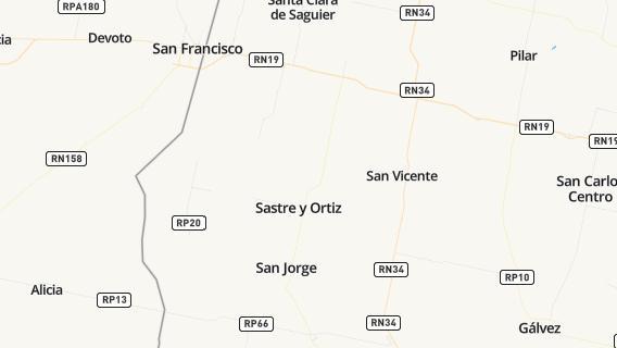 mapa de la ciudad de Sastre