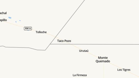 mapa de la ciudad de Taco Pozo