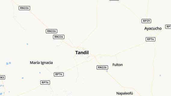 mapa de la ciudad de Tandil