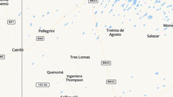 mapa de la ciudad de Tres Lomas