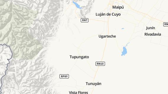 mapa de la ciudad de Tupungato