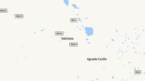 mapa de la ciudad de Valcheta