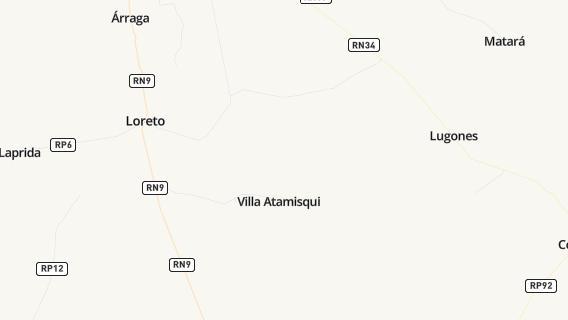 mapa de la ciudad de Villa Atamisqui