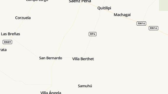 mapa de la ciudad de Villa Berthet