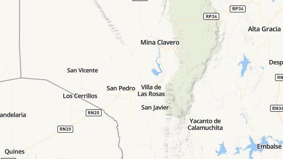 mapa de la ciudad de Villa Dolores