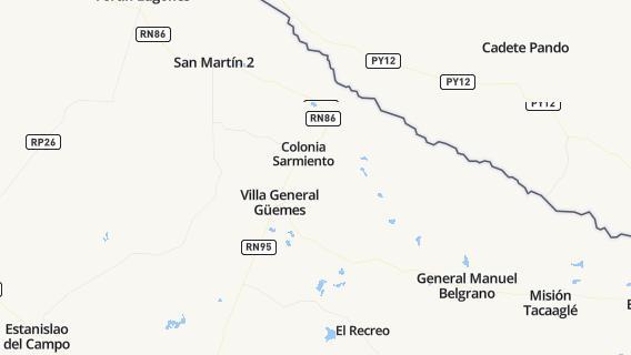mapa de la ciudad de Villa General Guemes