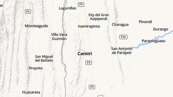 mapa de la ciudad de Camiri