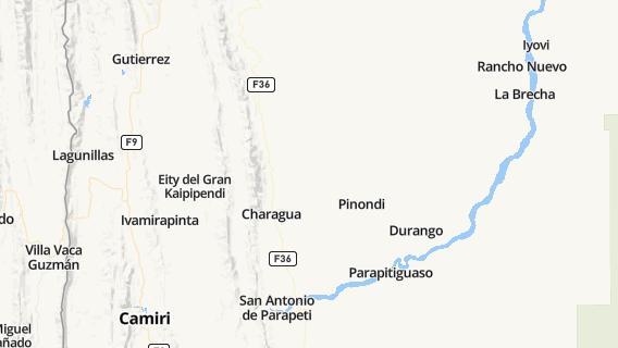 mapa de la ciudad de Charagua