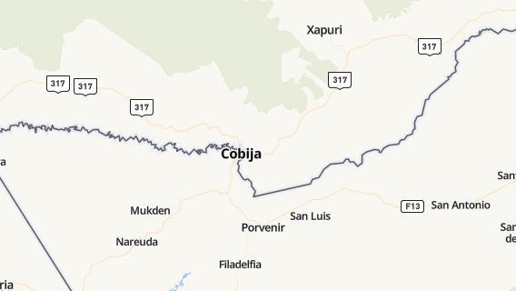 mapa de la ciudad de Cobija