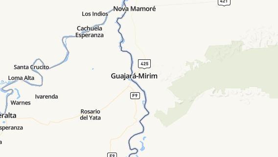 mapa de la ciudad de Guayaramerin