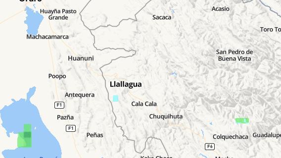 mapa de la ciudad de Llallagua