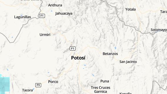 mapa de la ciudad de Potosi
