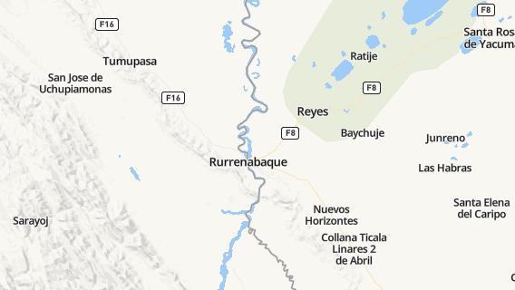 mapa de la ciudad de Rurrenabaque