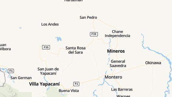 mapa de la ciudad de Santa Rosa del Sara