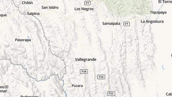 mapa de la ciudad de Vallegrande