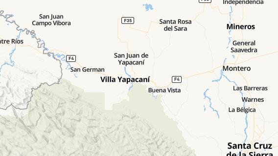 mapa de la ciudad de Villa Yapacani