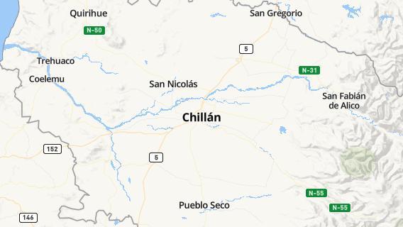 mapa de la ciudad de Chillan