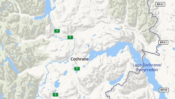 mapa de la ciudad de Cochrane