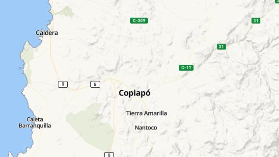 mapa de la ciudad de Copiapo