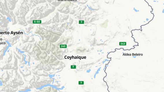 mapa de la ciudad de Coyhaique