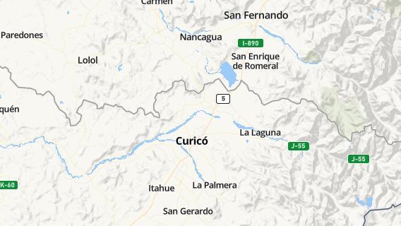 mapa de la ciudad de Curico