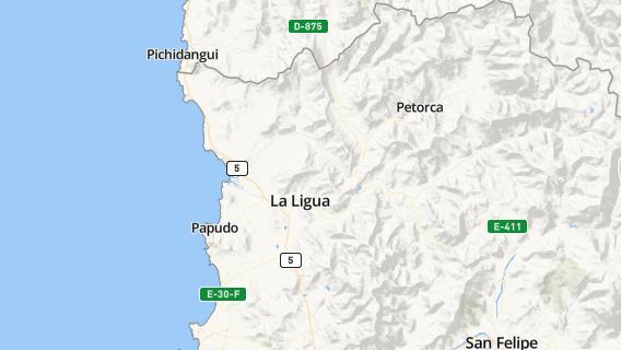 mapa de la ciudad de La Ligua