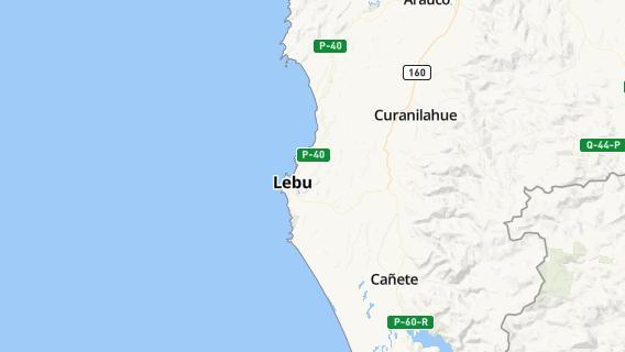mapa de la ciudad de Lebu
