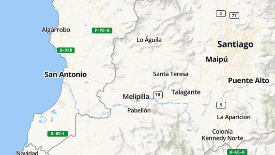 mapa de la ciudad de Melipilla