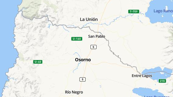 mapa de la ciudad de Osorno