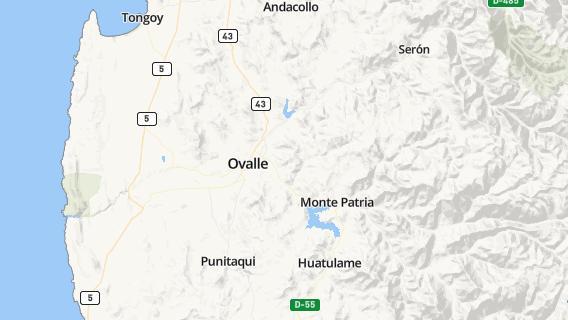 mapa de la ciudad de Ovalle