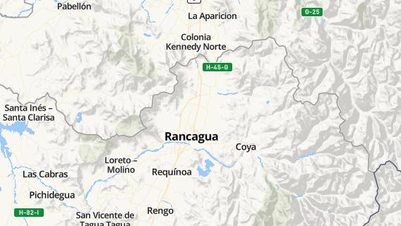 mapa de la ciudad de Rancagua